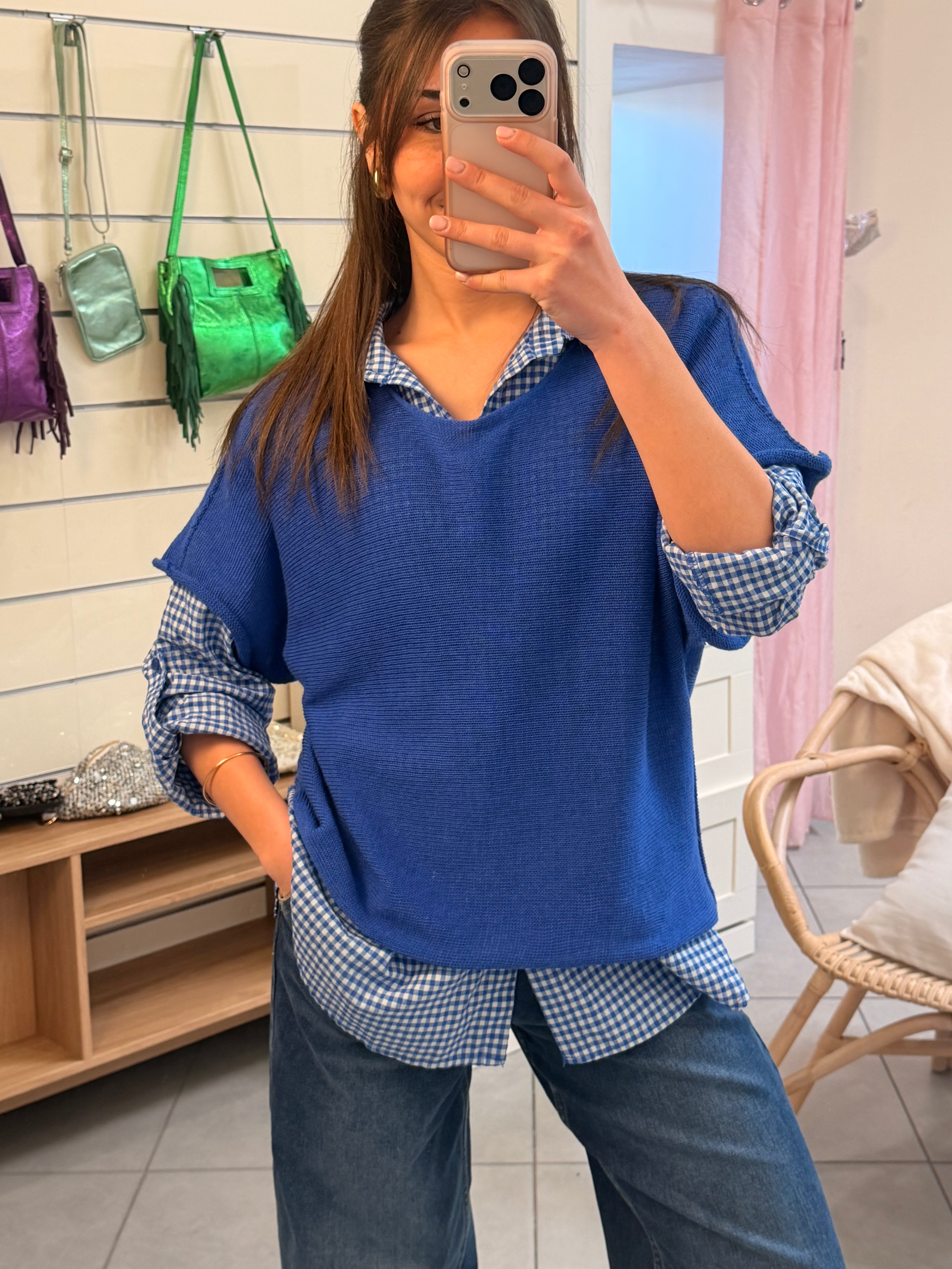 Ensemble avec chemise à rayures