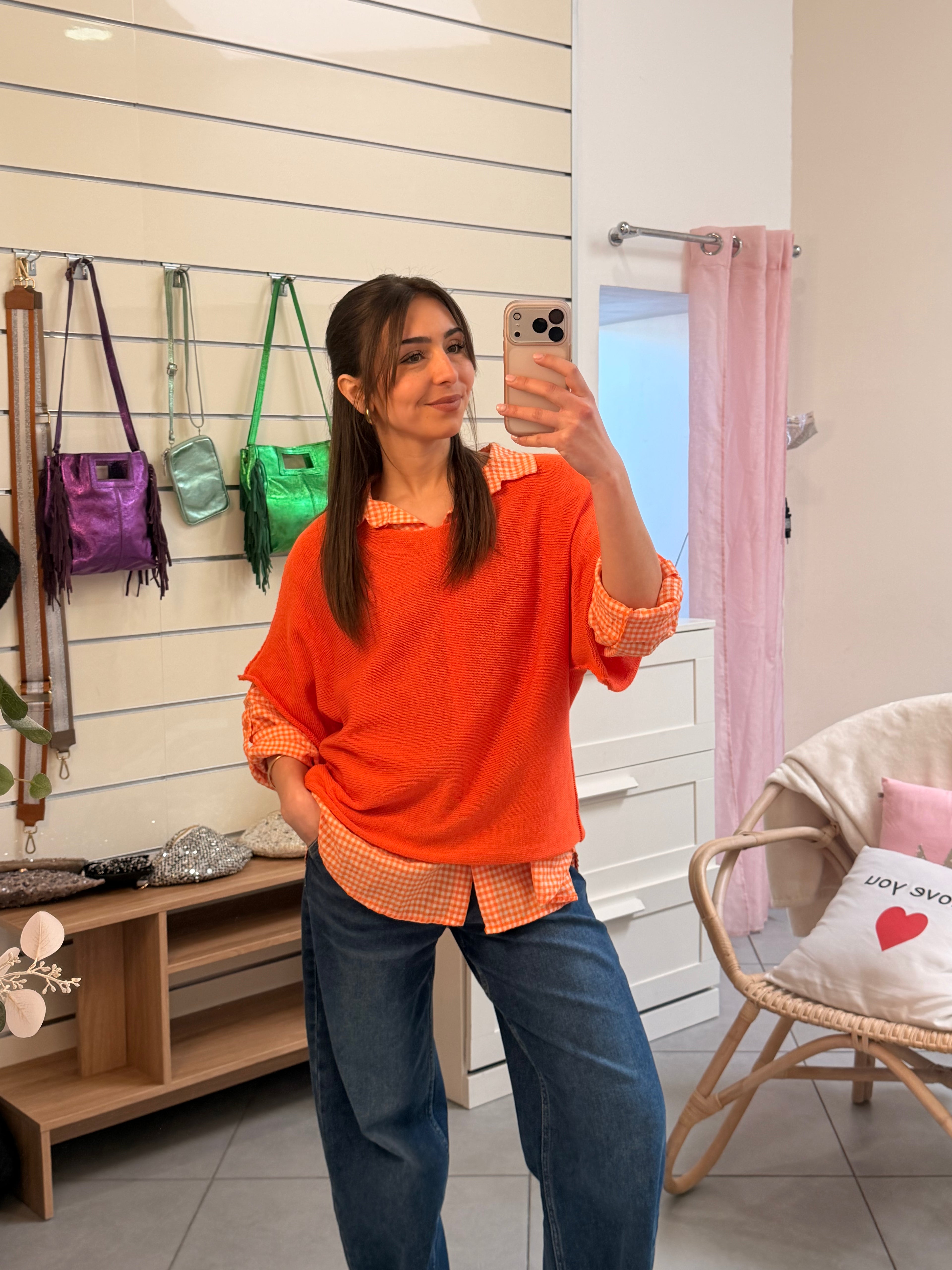 Ensemble avec chemise à carreaux