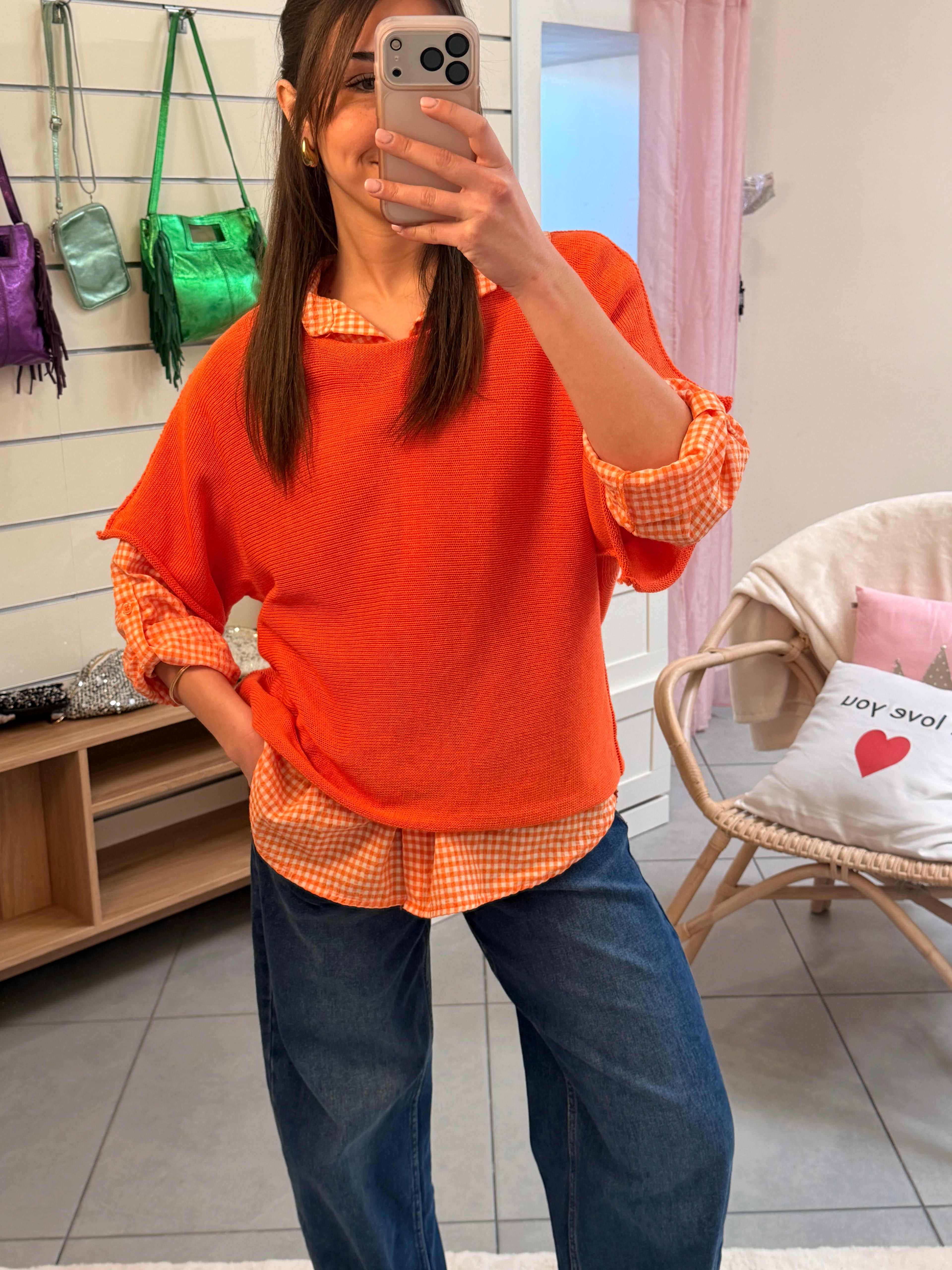 Ensemble avec chemise à carreaux