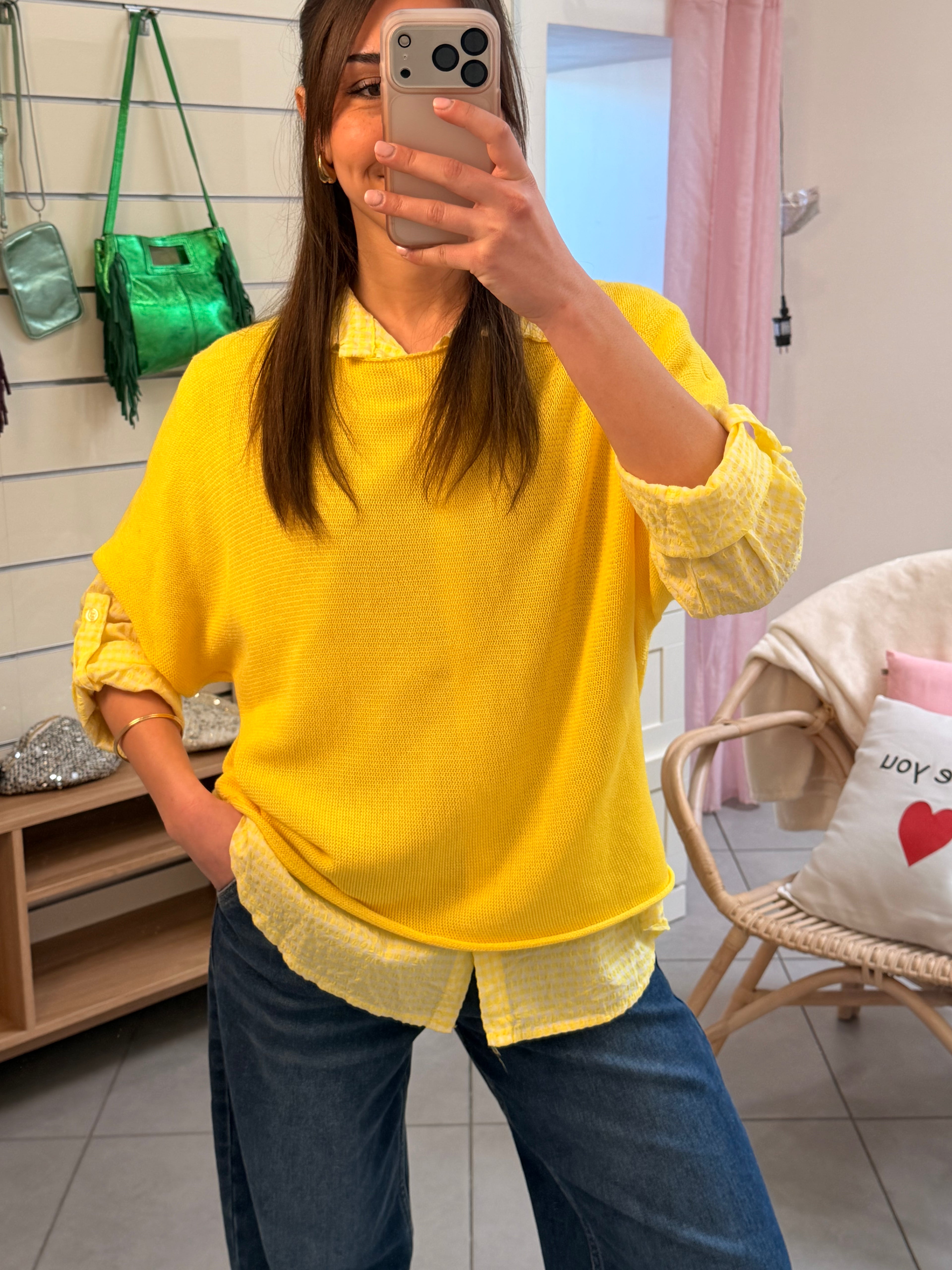 Ensemble avec chemise à carreaux